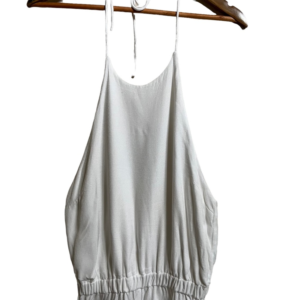 Mikoh White Halter Takaroa Open Back Romper - image 3